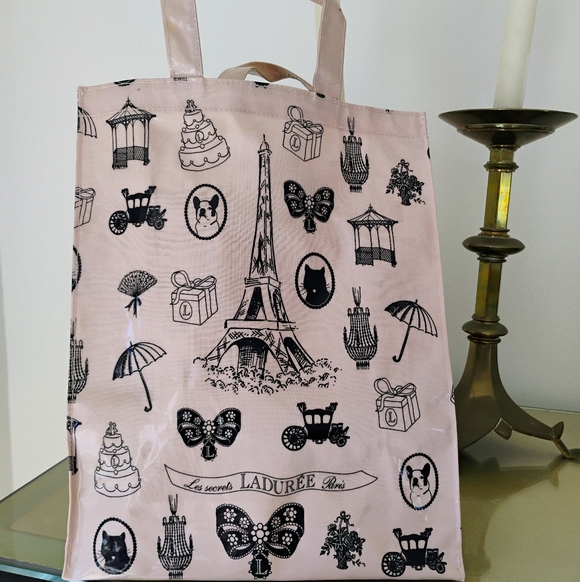 Handbags - Paris Pink Graphic Tote Bag